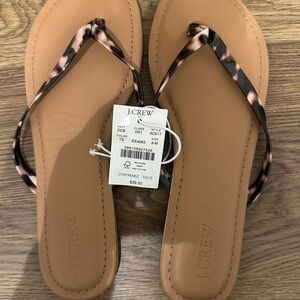 J. Crew Tortoise Shell and Tan Women's Sandals